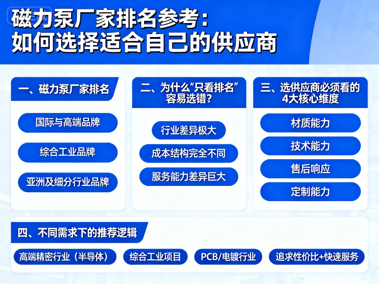 磁力泵厂家排名参考