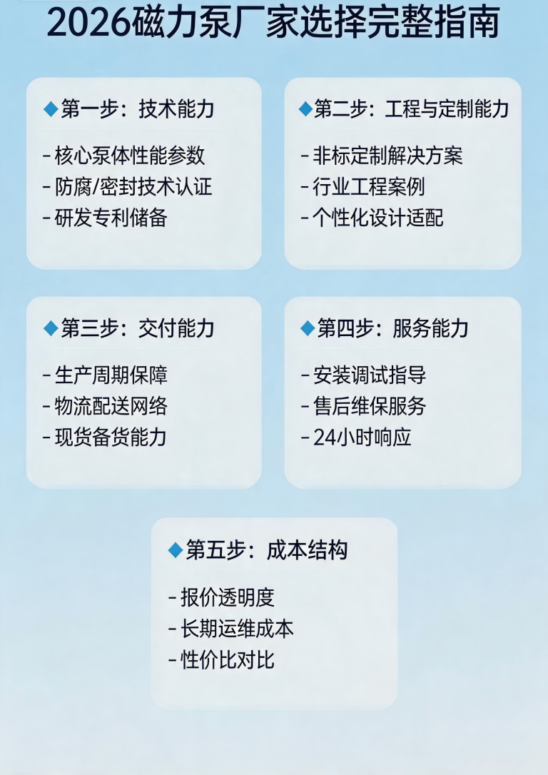 2026磁力泵厂家怎么选？