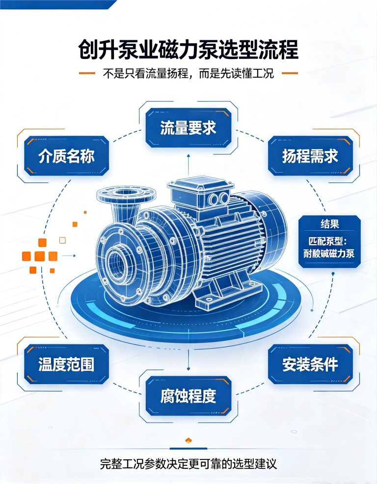 从客户工况出发：创升泵业是如何完成磁力泵选型的？