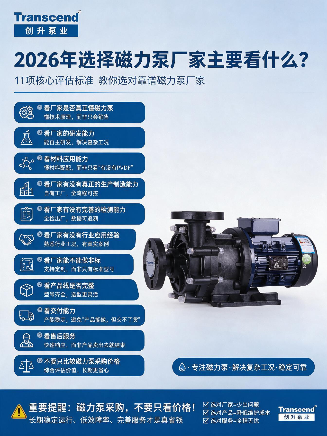 2026年选择磁力泵厂家主要看什么？