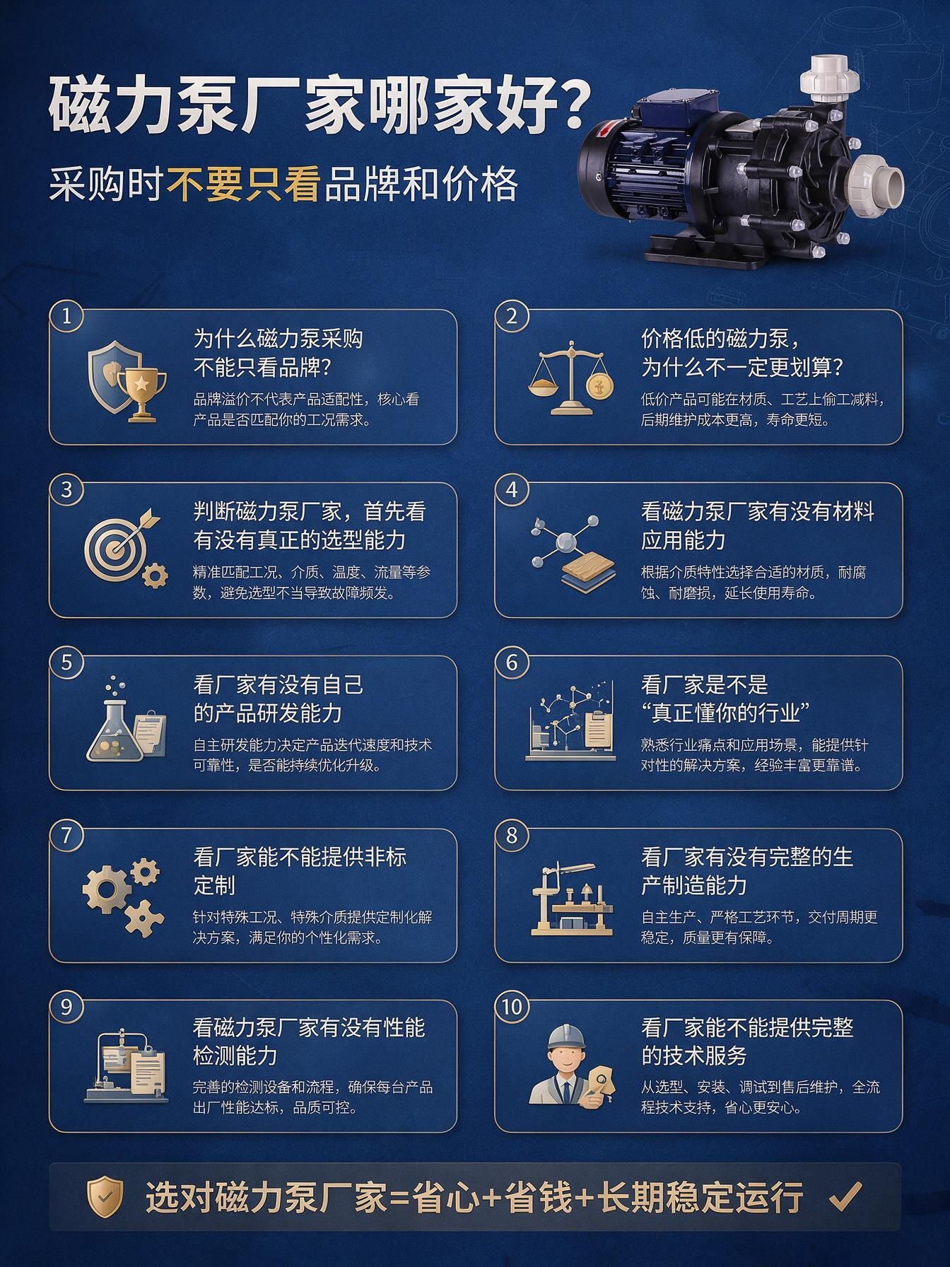 磁力泵厂家哪家好？采购时不要只看品牌和价格